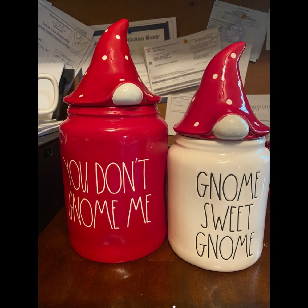 Rae Dunn Gnome canisters